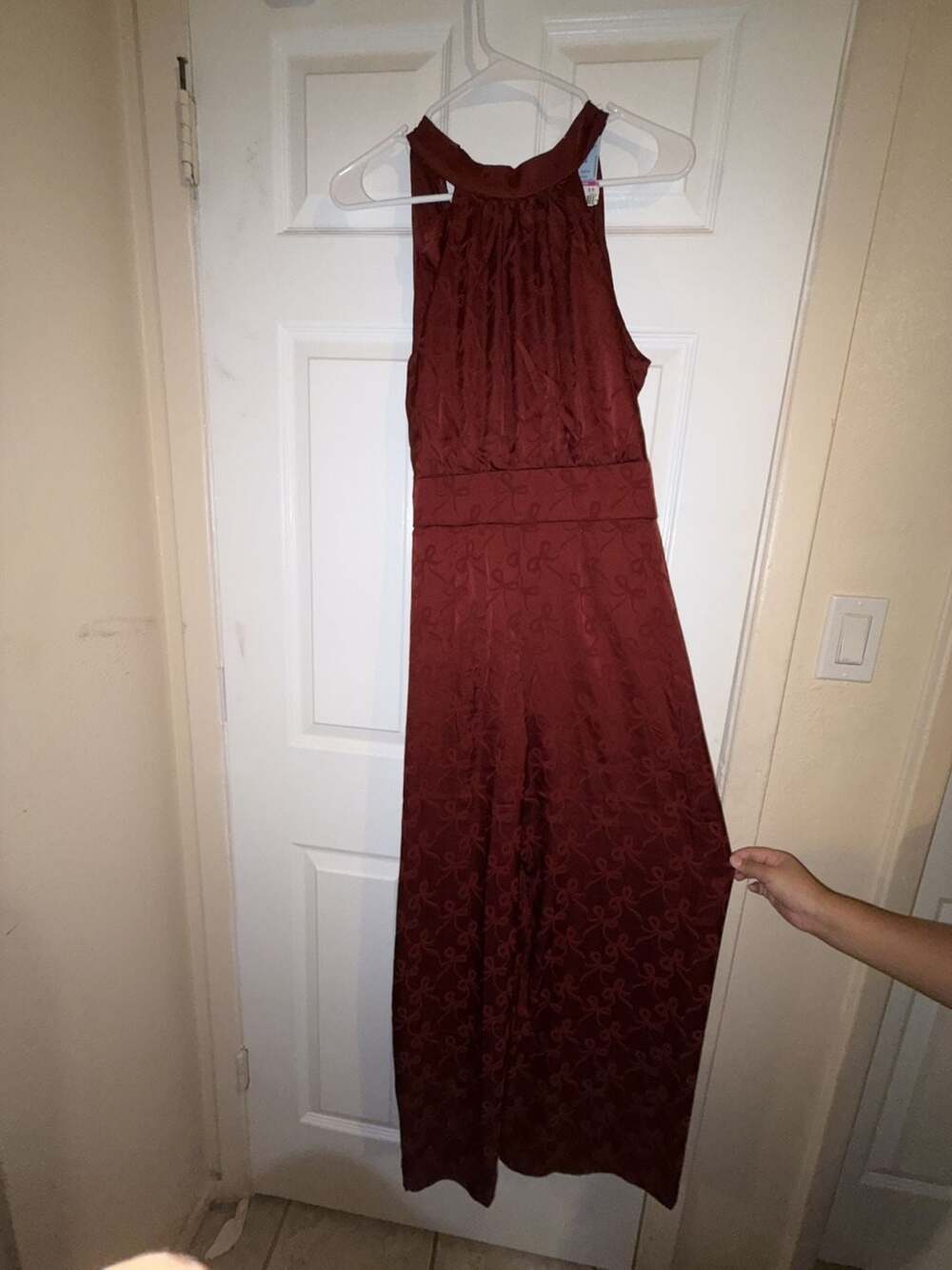 ML Monique Lhuillier Currant Jacquard Jumpsuit - Size M - Picture 2 of 6